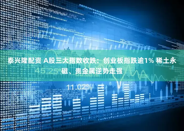 泰兴隆配资 A股三大指数收跌：创业板指跌逾1% 稀土永磁、贵金属逆势走强